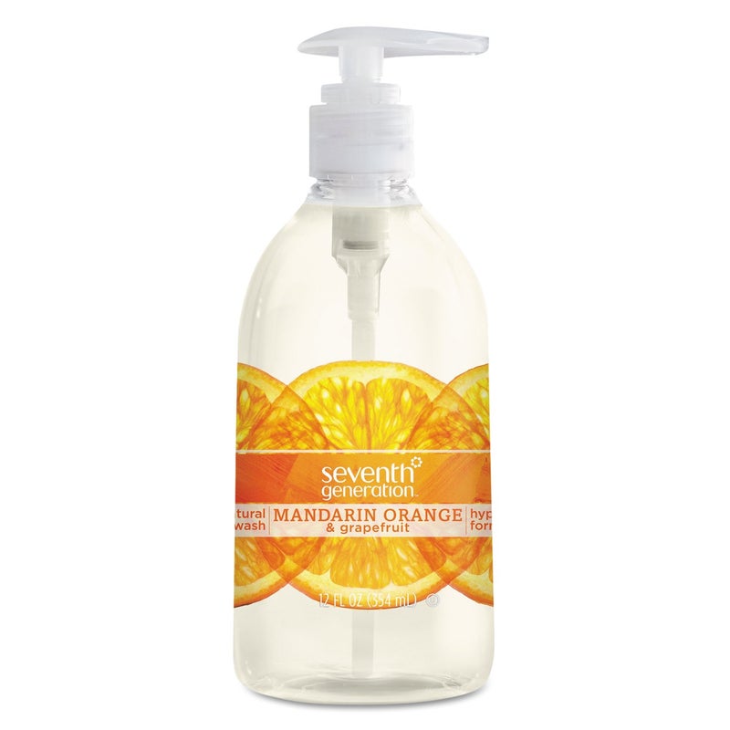 Seventh Generation Hand Wash, Mandarin Orange & Grapefruit Scent, 12oz - Image 1